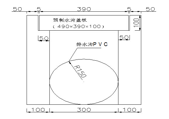 排水沟CAD截面图资料下载-隧道洞口预埋PVC管排水沟工程开工报告