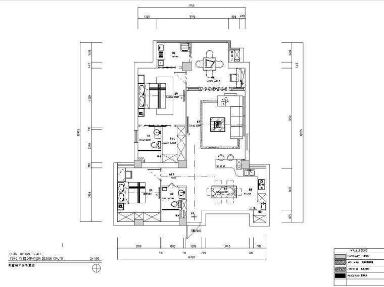 聚鑫城室内施工图设计（CAD+实景图）-01 平面 布置图