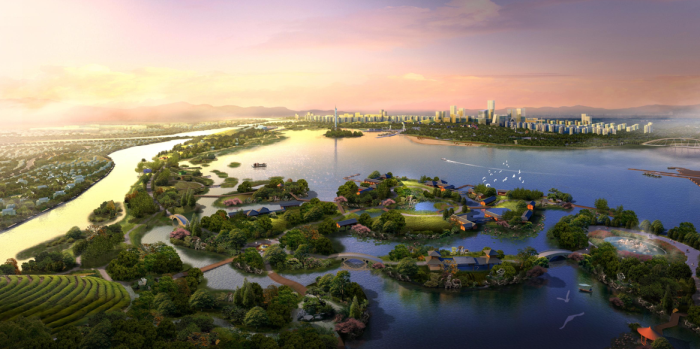 杭州西湖景点分布图资料下载-[湖南]生态湿地公园及周边控制区域景观规划设计方案