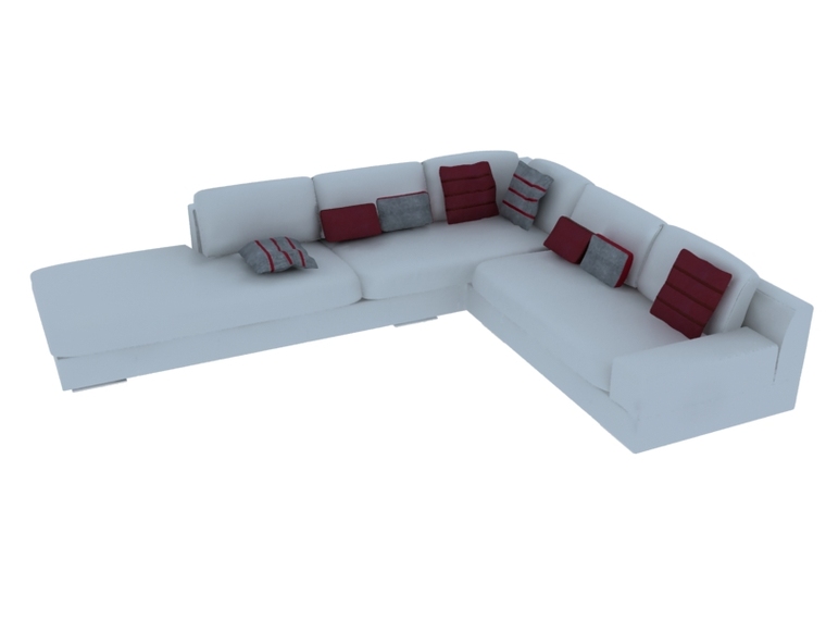 简洁沙发模型资料下载-简洁沙发3D模型下载