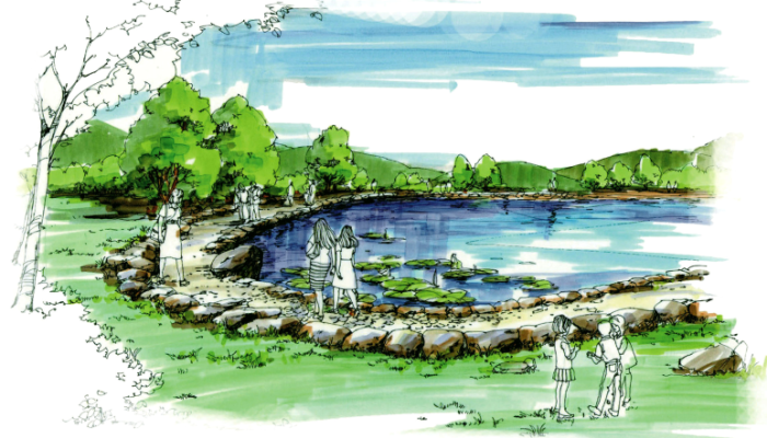 [江苏]滨水湿地公园果岭绿地养生园旅游度假村景观详细设计方案-景观效果图18