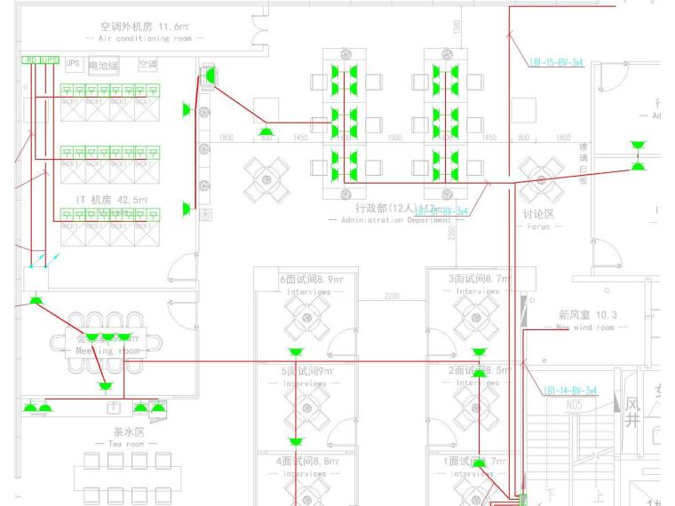 多层办公建筑装修施工图资料下载-多层豪华办公楼装修电气施工图