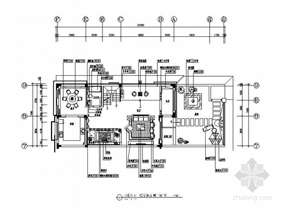 哈尔滨CAD图资料下载-[哈尔滨]江南风韵三层别墅装修图（含实景）