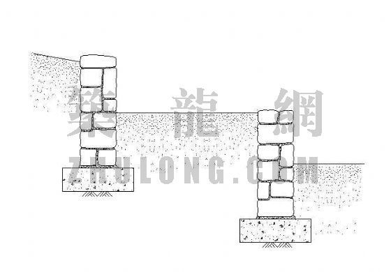 阶梯式别墅设计图资料下载-阶梯式挡土墙详图