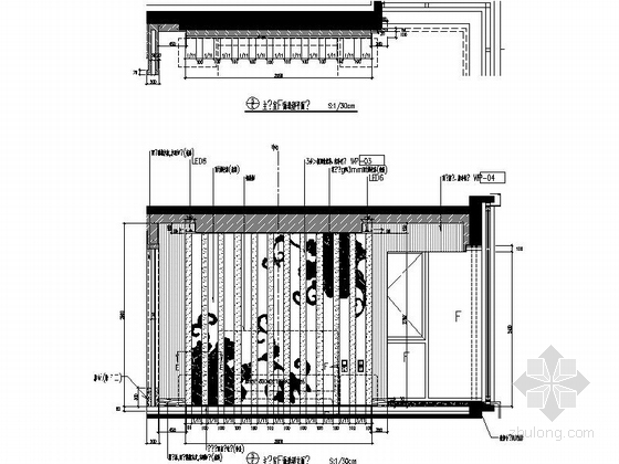 [广州]经典佳作奢华欧式六居室样板间装修施工图（含实景）主卧室立面图