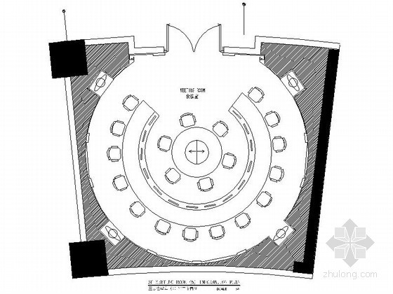 圆形会议室装饰资料下载-圆形会议室装饰施工图（含效果）