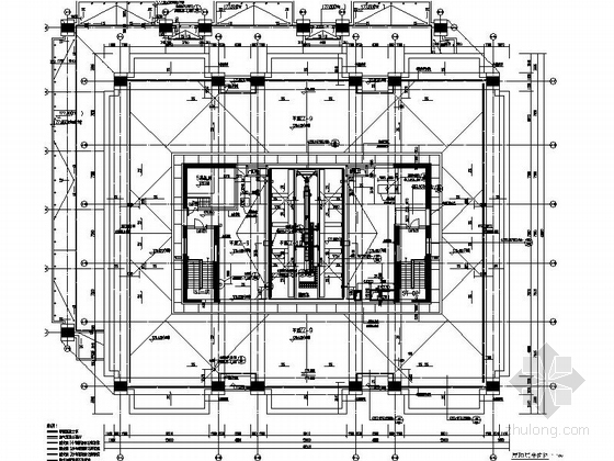 [北京]知名地产大型超高层商业广场建筑全套施工图（含AB两座建筑及车库）-知名地产大型超高层商业广场各层平面图