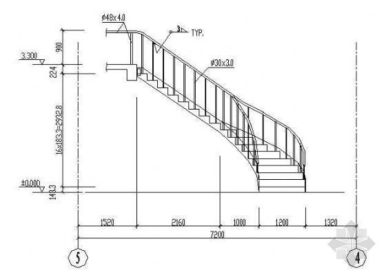 钢结构外挂圆弧楼梯资料下载-某圆弧行钢楼梯结施图纸