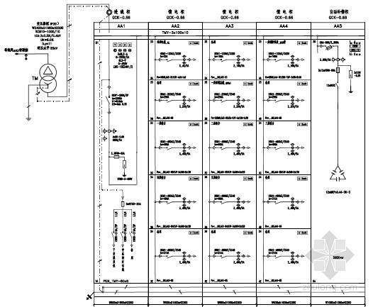 开关柜二次原理视频资料下载-[上海]合作社10/0.4Kv变电站电气设计图11张