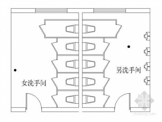 五星级卫生间设计资料下载-[四川]五星级豪华酒店卫生间装修施工图
