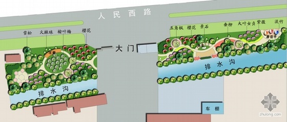 街头绿地cad平面图资料下载-河南城市街头知名地产景观方案