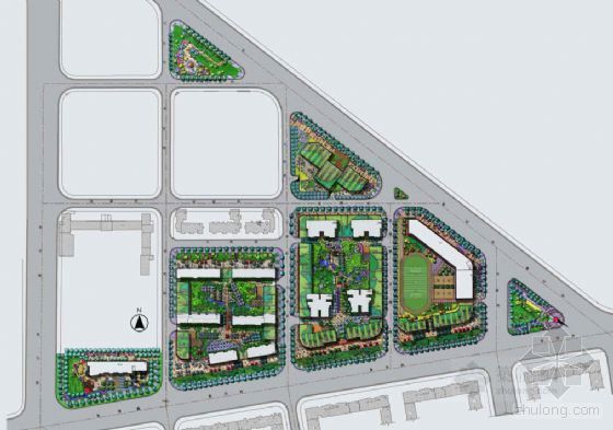 大连星海广场区位分析图资料下载-[大连]居住区景观设计方案