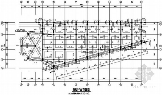 宁波框架结构图纸资料下载-[宁波]两层框架办公楼结构设计图