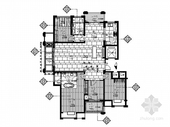 样板房概念深化方案资料下载-[绍兴]精品现代四居室样板房概念室内设计图（含示意图）