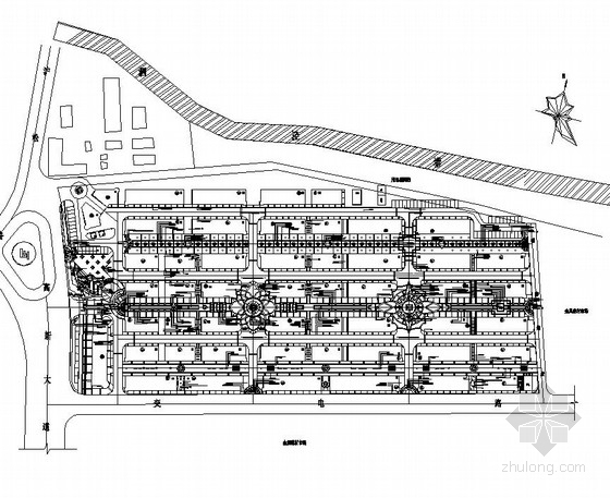 钟楼建筑施工图资料下载-[上海]商城周边环境景观工程施工图