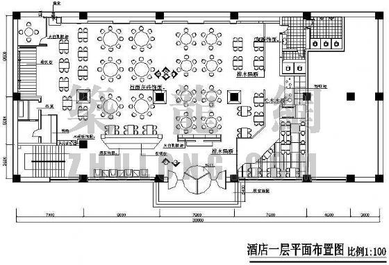 中式酒楼室内透视资料下载-[长春]某中式酒楼装修图