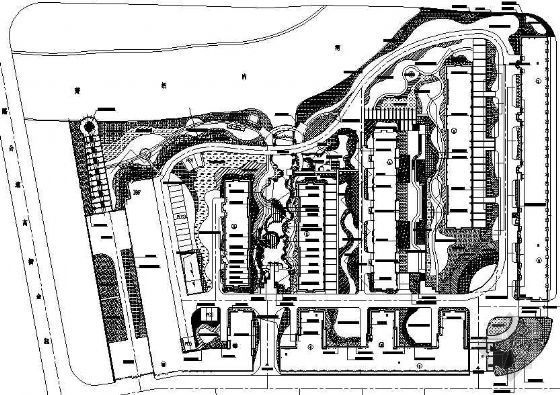 洋房住宅小区总图资料下载-某住宅小区灌木种植绿化总图