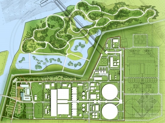 公园园区景观设计资料下载-[江苏]生态宜人工业园区景观设计方案文本