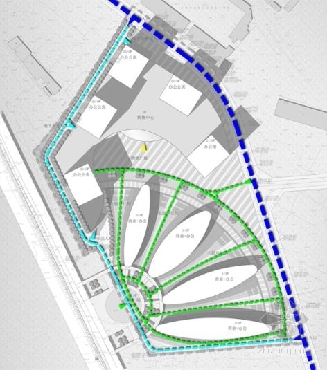 [云南]板式平面兰花状生态城市综合体建筑设计方案文本-板式平面兰花状生态城市综合体建筑分析图