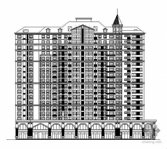 地下三层车库含人防资料下载-某十八层住宅小区D号楼建筑施工图(含人防工程)