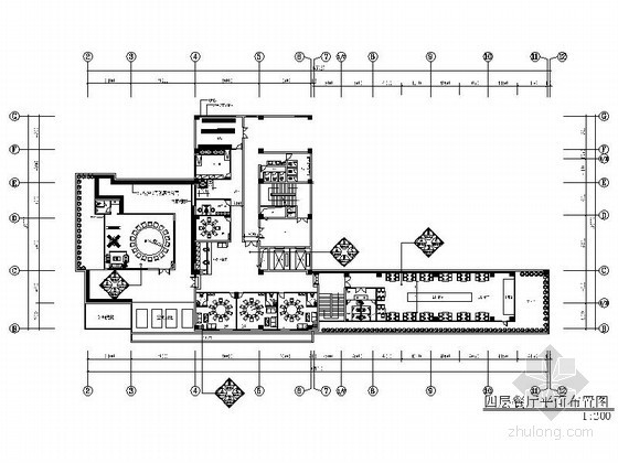 自助餐厅台CAD资料下载-自助餐厅室内装修图