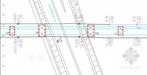 跨绕城高速铁路桥施工组织设计（42页）-跨高速位置平面图 