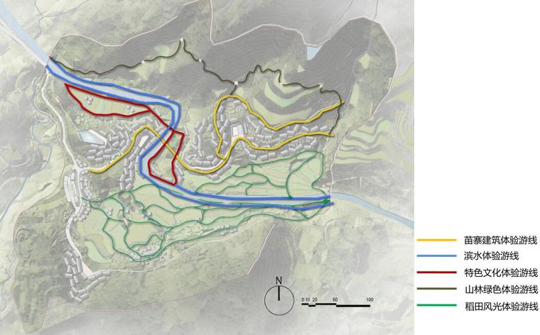 [贵州]雷山苗寨主题酒店区景观方案概念规划设计（PDF+94页）-游憩体系