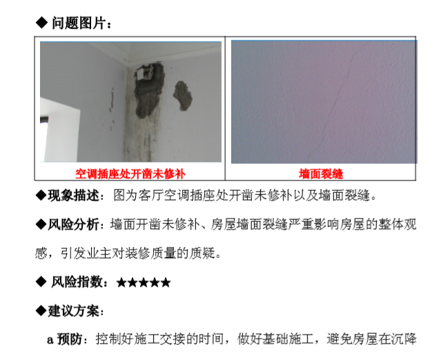 [广州]住宅装修质量分析报告（问题缺陷案例）-土建工程问题案例