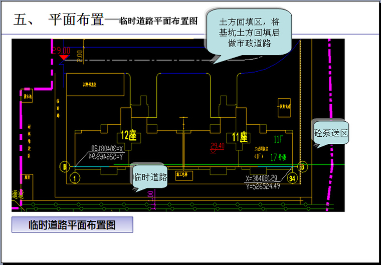 高层住宅工程项目策划方案（ppt，79页）-临时道路平面布置图