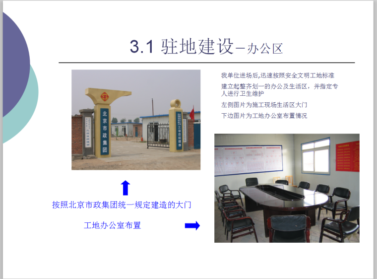 安全文明工地检查汇报材料-26页-办公区