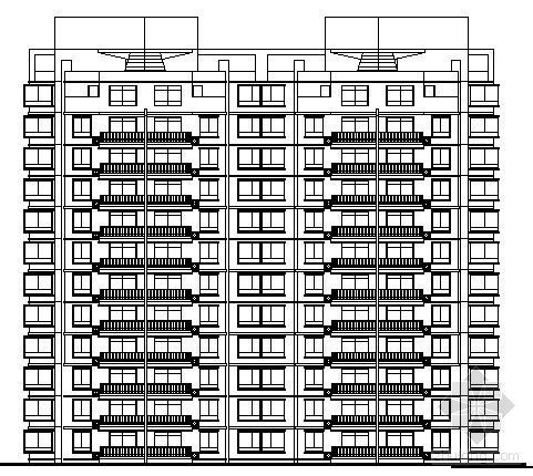 一梯三户电梯小高层资料下载-某十一层小高层住宅楼设计方案