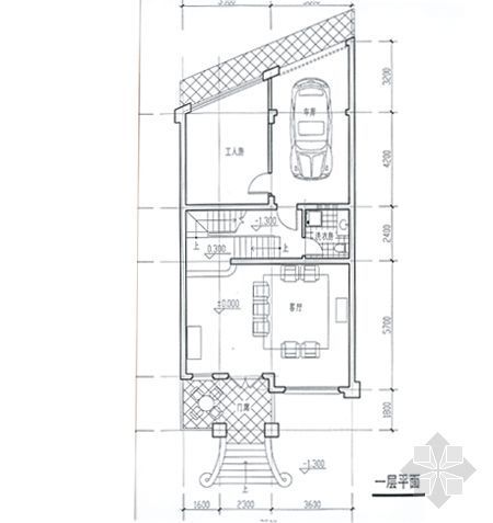 8层小公寓效果图资料下载-某别墅平面图及效果图8