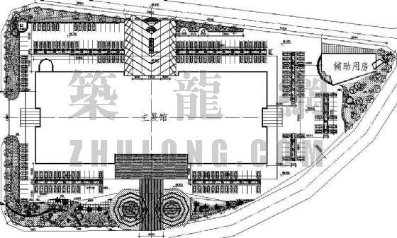天津滨海国际汽车城建筑资料下载-某国际汽车城主展馆室外景观工程