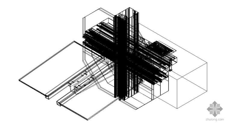 单元体幕墙组框资料下载-某衡锁型单元体模型构造详图