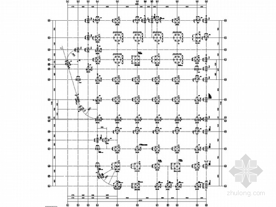 学校景观布置施工图资料下载-四层框架结构职业学校食堂结构施工图