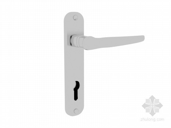 不锈钢门节点大洋资料下载-不锈钢门把手3D模型下载