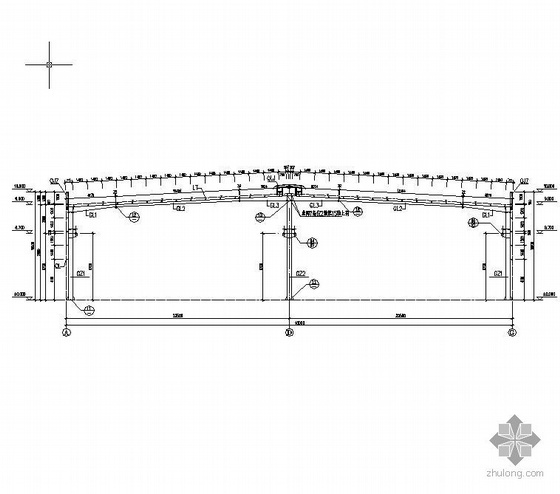 2层轻钢结构施工图资料下载-某2X22.5m跨单层轻钢结构厂房施工图