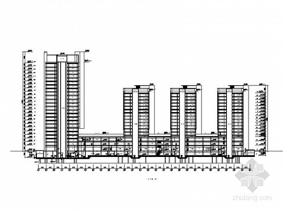 100米高商业综合体资料下载-[天津]某高层商业性公共建筑综合体建筑施工图