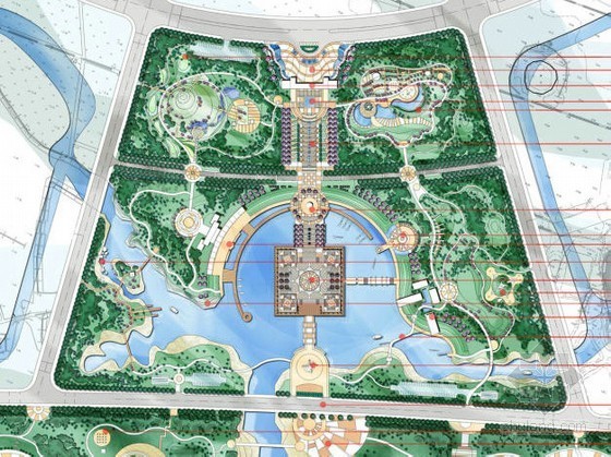 海滨公园设计方案资料下载-山东海滨公园详细规划设计