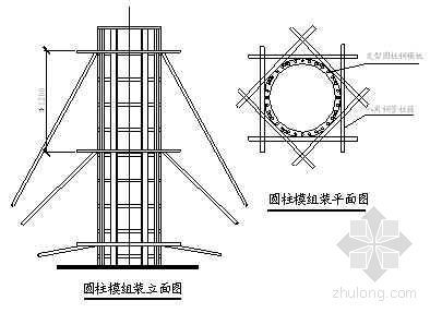 卧室立面图平面图资料下载-圆柱模组装立面图、平面图