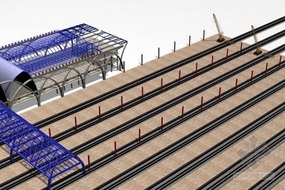 钢结构雨棚照面资料下载-雨棚钢结构虚拟仿真施工安装流程