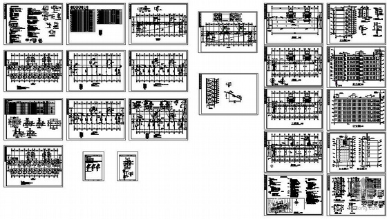某教学综合楼平面布置图资料下载-广西某中学教学综合楼建筑结构图