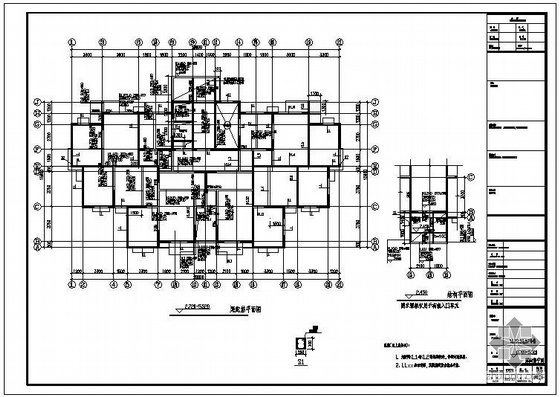 平房住宅图资料下载-唐山某危旧平房改造住宅小区部分结构图