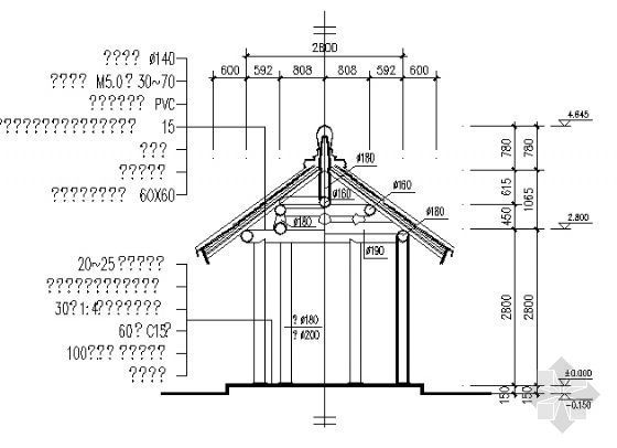 古建亭子建筑方案图系列-园亭2-2