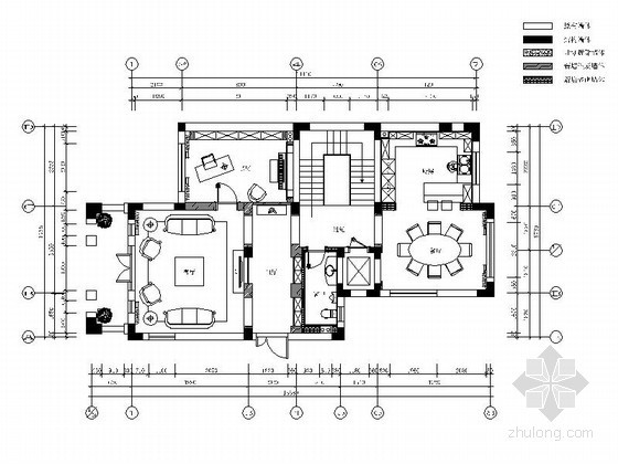 三层住宅结构平面布置图资料下载-三层别墅装修平面布置图