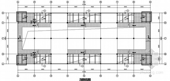 大空間框架結構施工圖(軟弱地基砂樁處理)