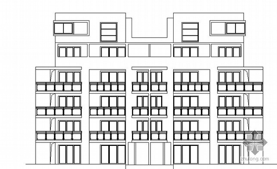 六层别墅施工图资料下载-某六层联排别墅建筑施工图3