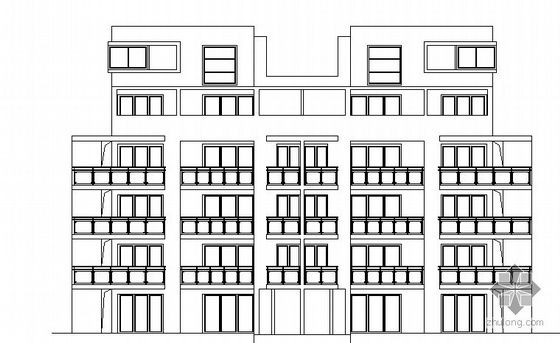 砌体结构联排别墅资料下载-某六层联排别墅建筑施工图3