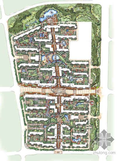 小区设计图ps资料下载-北京小区景观设计图