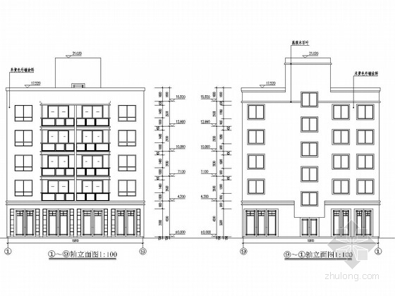 培训中心结构建筑施工图资料下载-[西安]五层框架结构培训中心综合楼结构施工图（含建筑图）